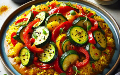 VERDURAS SALTEADAS CON ARROZ AL CURRY